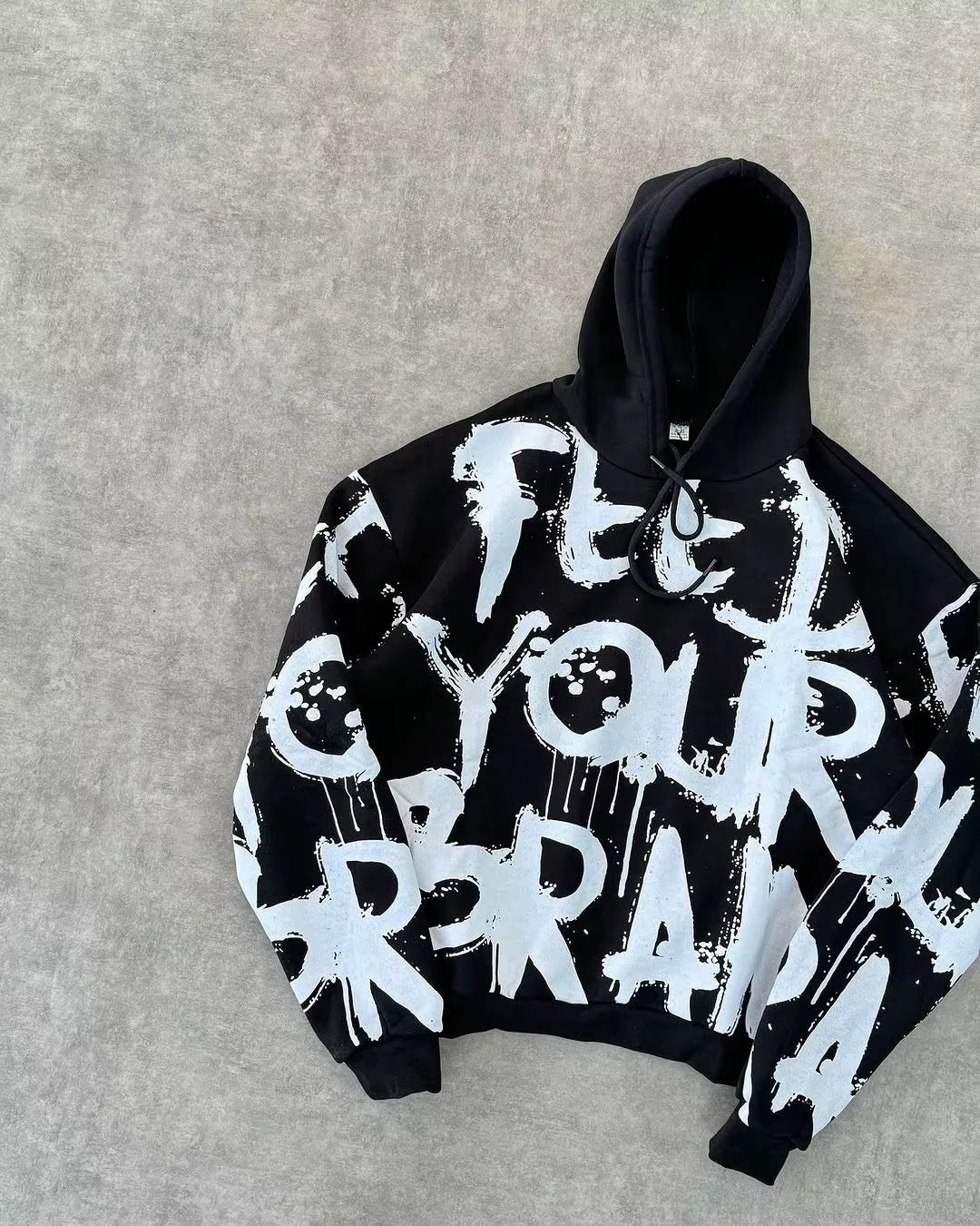 Y2K Sweatshirt Hoodie Oversized Letter Print Retro Hip Hop Pullover Hoodies Harajuku New Men and Women Goth Hooded Streetwear